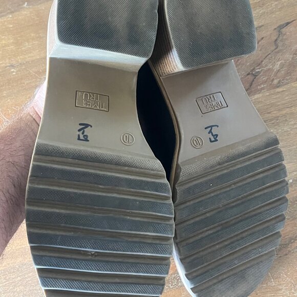 Women’s Time And Tru Memory Foam Platform Loafers Black & Tan Size 10 - Picture 6 of 10